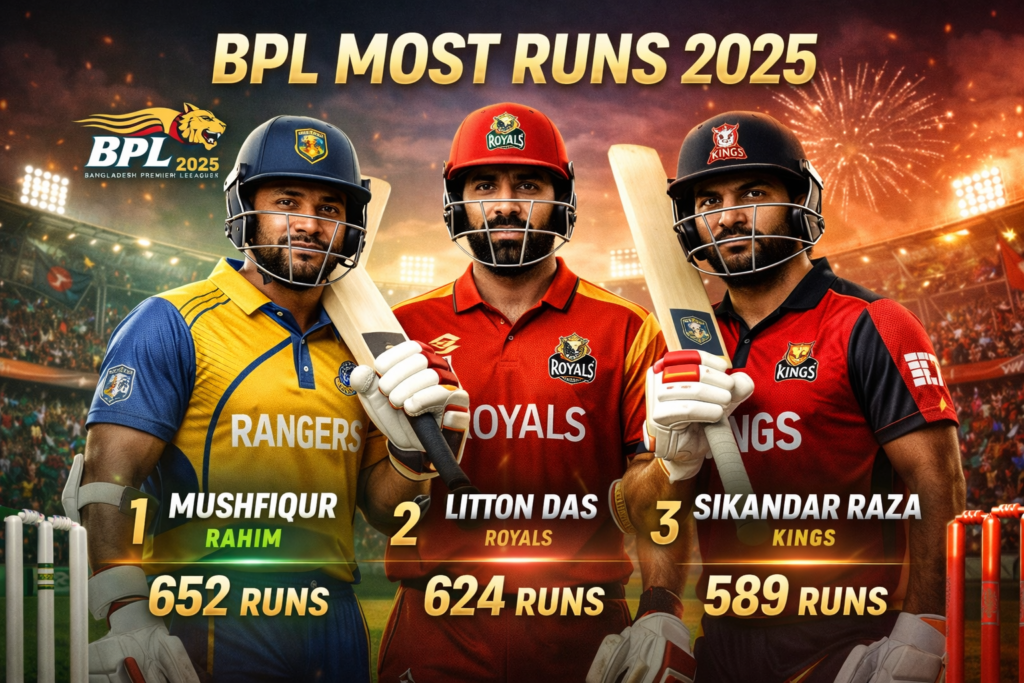 bpl most runs 2025