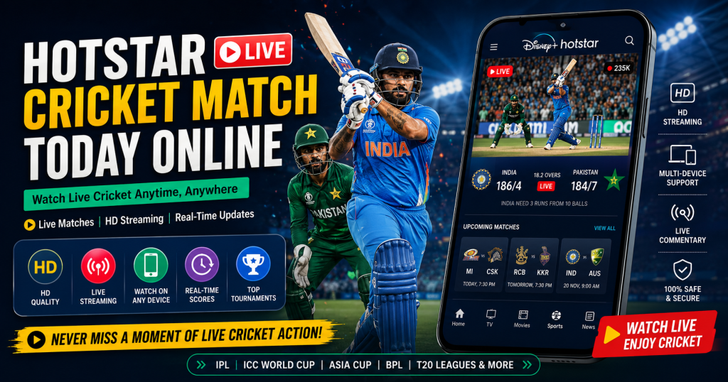 Hotstar Live Cricket Match Today Online | Watch Live Streaming Now