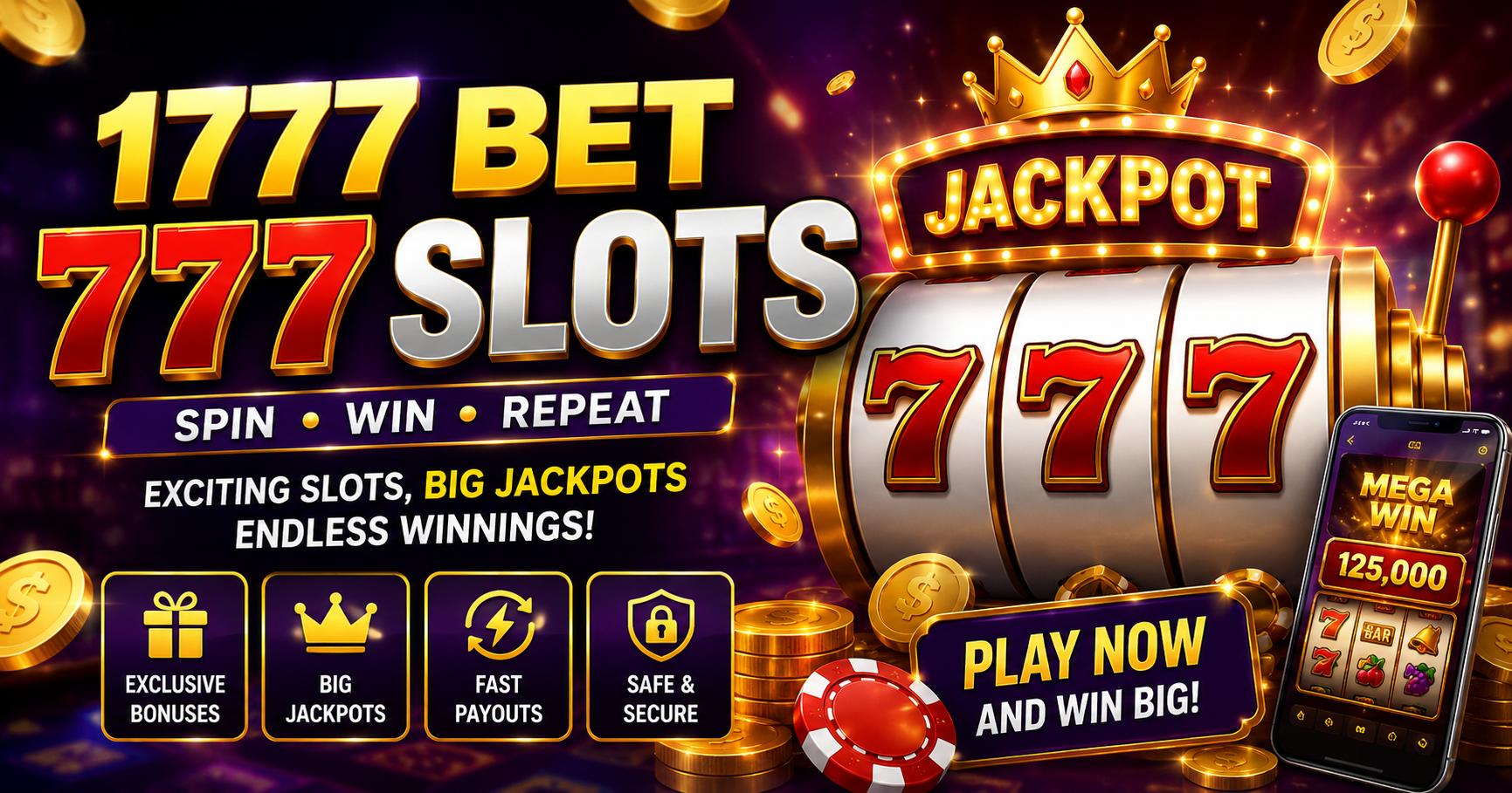 Play 1777 Bet 777 Slots Online and Win Real Rewards Today