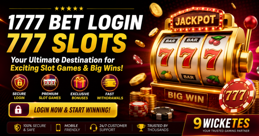 1777 bet login 777 slots